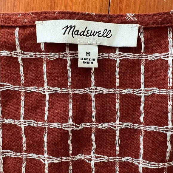 NWOT Madewell Jacquard Dolman-Sleeve Mini Dress - Medium - Burnt Orange - Picture 6 of 9